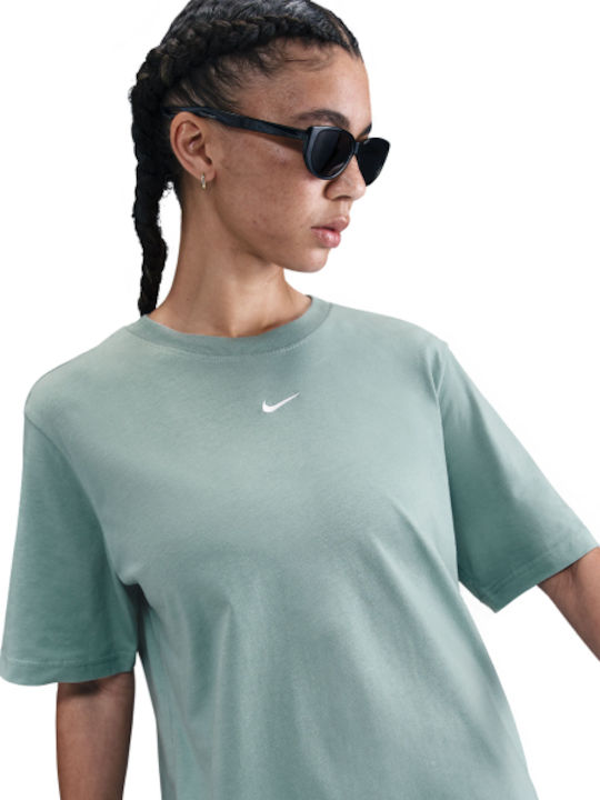 Kurzarm Damen Oversized T-Shirt Grün