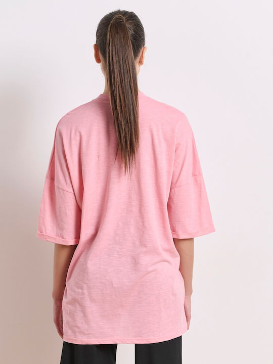 Damen Sport Bluse Kurzärmelig Pink