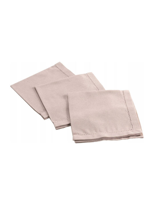 Douceur d'Intérieur Napkin Cotton Set 3pcs L-C Charline Lin 40x40cm