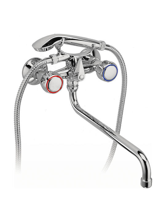 Ferro Standard Mischung Bade- / Duscharmatur Badewanne Komplettes Set Silber