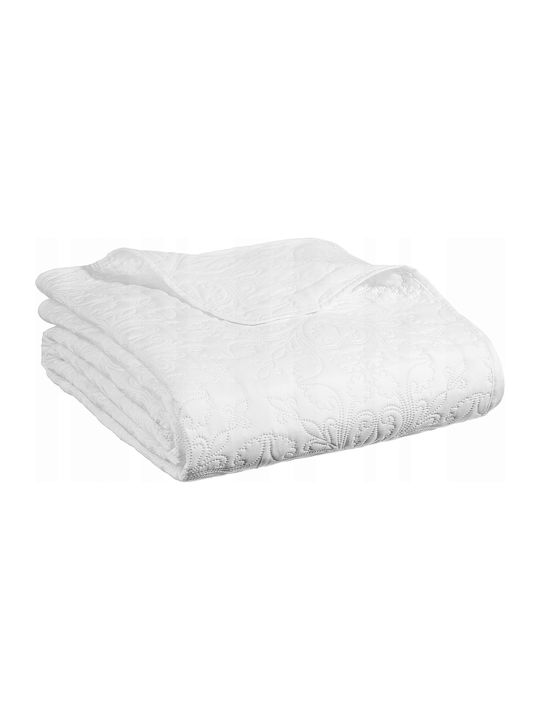 Atmosphera Arabesque Tagesdecken Übergröße aus Polyester Ecru 240x260cm 3Stücke