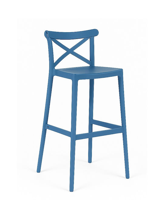 Garden Stool Bar Outdoor from Polypropylene Elly Blue 49x47x100cm CH541 Blue