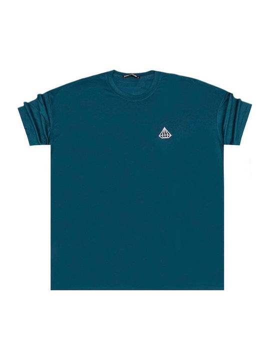 Kurzarmbluse Petrol Blue