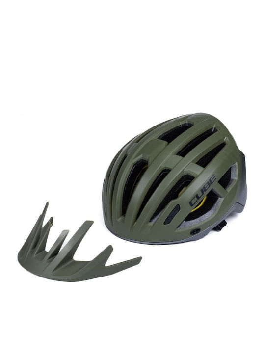 CUBE Offpath Fahrradhelm Berg mit MIPS Schutz Grün