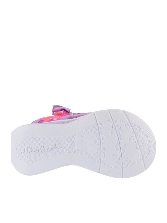Kids' Sandals with Hoop & Loop Closure and Lights Pink