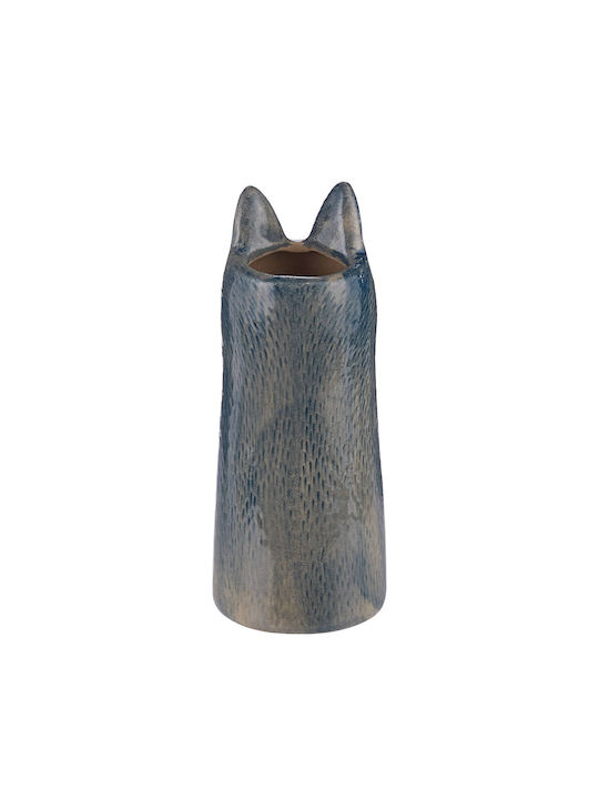 Mimi Vază Ceramică Pisică 15cm Gri Înălțime 15cm
