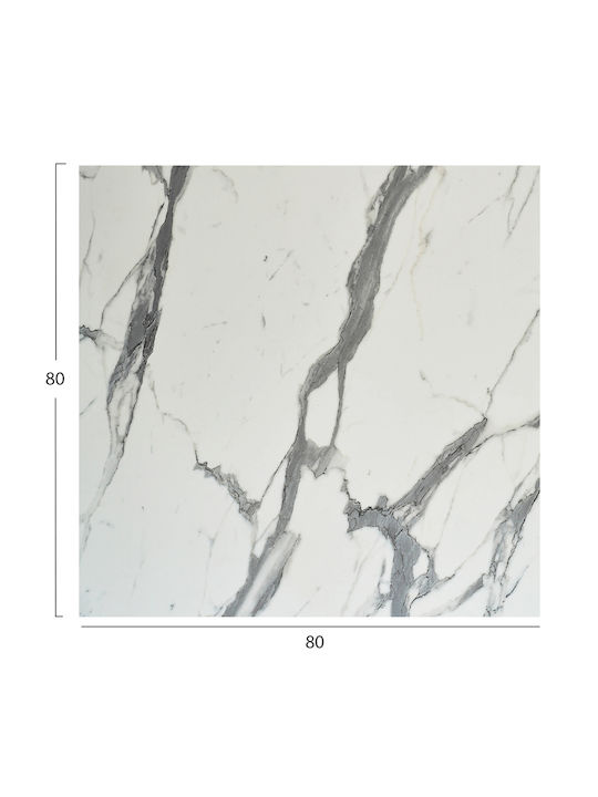 HomeMarkt Триъгълна Повърхност на масата от Плоча White Marble 80x80см HM5839.31 1бр