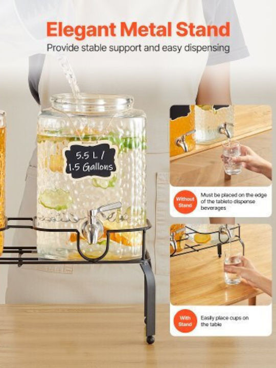 Vevor Double Beverage Dispenser 2x5.5L P37 x W17 x H50 cm 2 Pieces