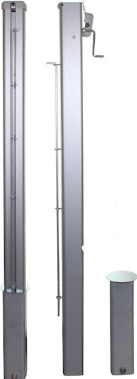 Tennis Posts Square Set 2 Aluminum
