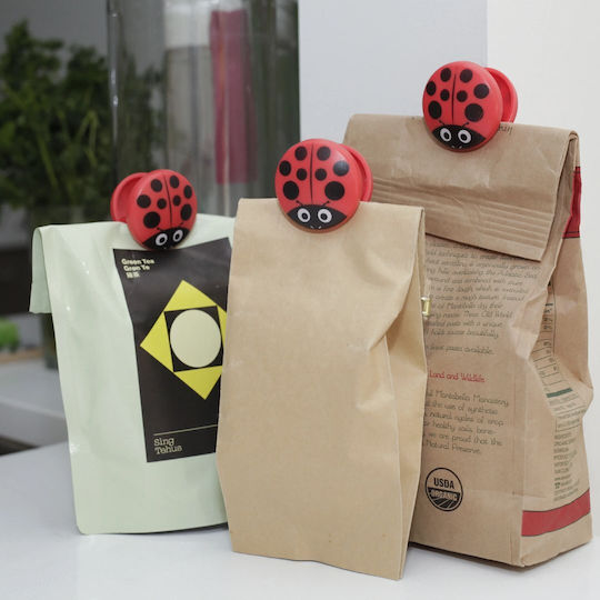 Kikkerland Κλιπ Τσάντες Ladybug Σετ 6 Τεμ