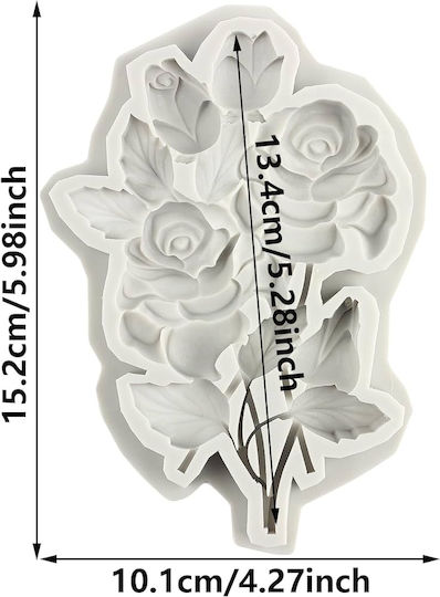 Matriță Silicon Buchet Flori 15.2x10.8x1.6cm