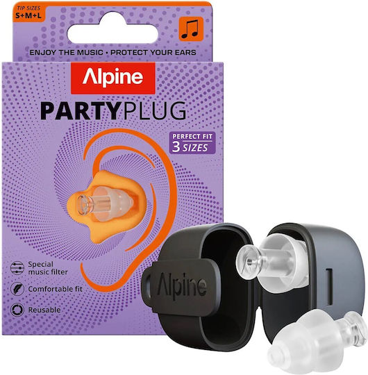 Alpine Partyplug Silicone Earplugs Transparent 2pcs