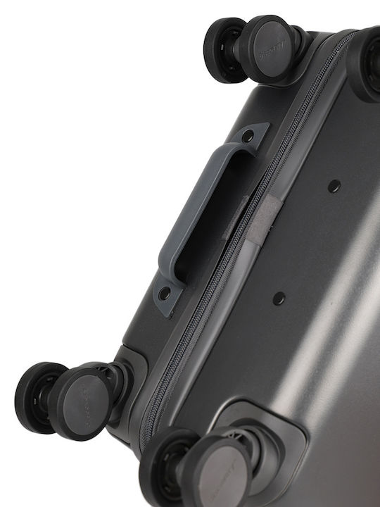 Discovery Medium Travel Suitcase Hard Charcoal with 4 Wheels