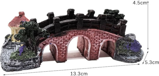 Epigasos Aquarium Decoration Bridge 13 3x5 3x H4.5cm