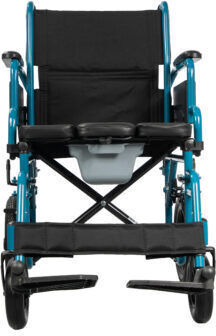 Mobiak Aegeus Wheelchair 12" Bathroom Folding 44cm Blue