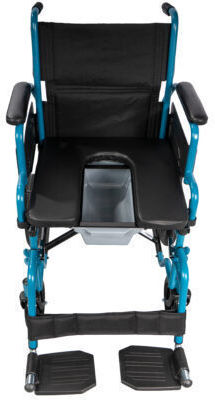 Mobiak Aegeus Wheelchair 12" Bathroom Folding 44cm Blue