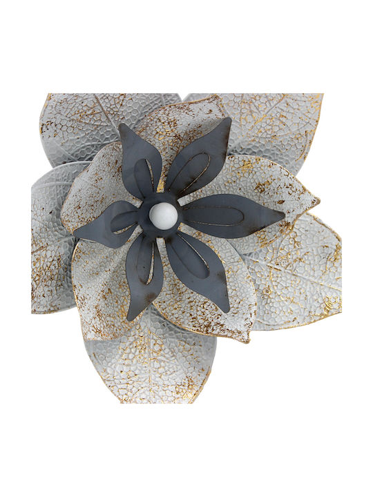 Decorative Metallic Tabletop 21x10x30 Cm Flower Keskor 46000