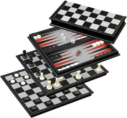 Spielsteine für Backgammon Weiß / Schwarz 7.62cm