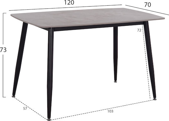 Raven Τραπεζαρίας Φυσικό 120x70x73εκ. Raven Τραπεζαρίας Φυσικό 120x70x73εκ.