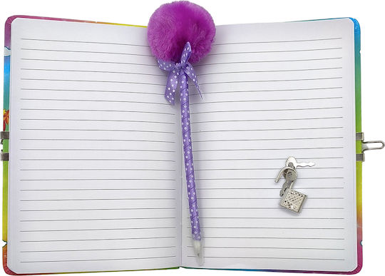 Gift-Me Notebook with Lock and Pen Holder Multicolour