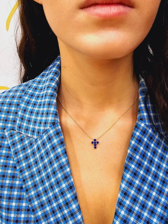 Mentzos Cross from Gold Plated Silver