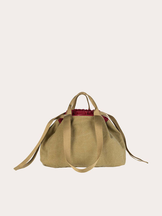 Fabric Women's Shopper Bag Beige