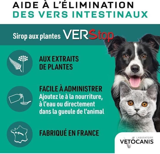 Sirop Viermi Vetocanis Câini Pisici 125 Ml