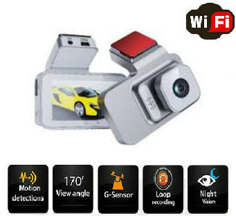 Silver Star Σετ Κάμερα DVR Αυτοκινήτου 1080P με Οθόνη 4" Wi-Fi & Κάμερα Οπισθοπορείας