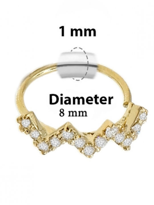 Polytimo Gold 14K Nose Hoop Earrings