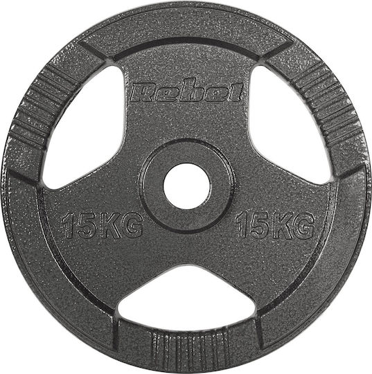 Rebel Set of Plates Olympic Type Metal 2 x 15kg Φ50mm with Handles