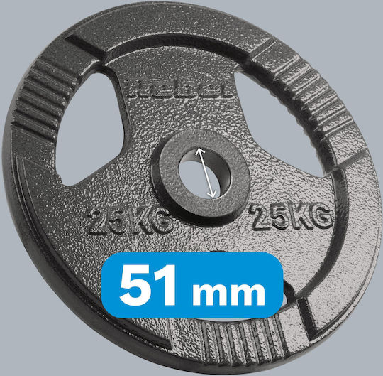 Rebel Set of Plates Olympic Type Metal 1 x 25kg Φ50mm with Handles