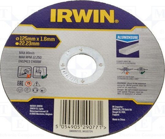 Irwin Schneidscheibe Aluminium 125mm