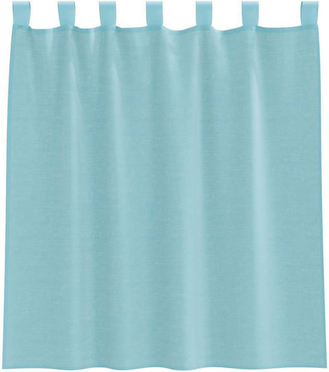 vidaXL Set Perdele Fereastra Cu Bretele Voile Turcoaz 140x140cm