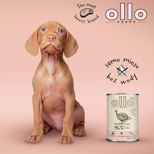 Wet Food for Puppies with Turkey Gluten-Free 850gr