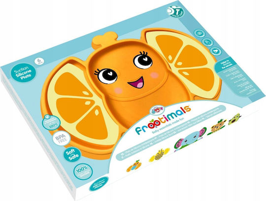 Frootimals Feeding Set made of Silicone with Non-Slip Base 2pcs