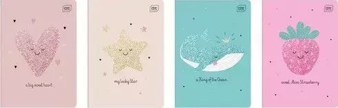 interDRUK Glitter Set 10 Notebooks 32 Sheets A5 Square (Μiscellaneous colours)