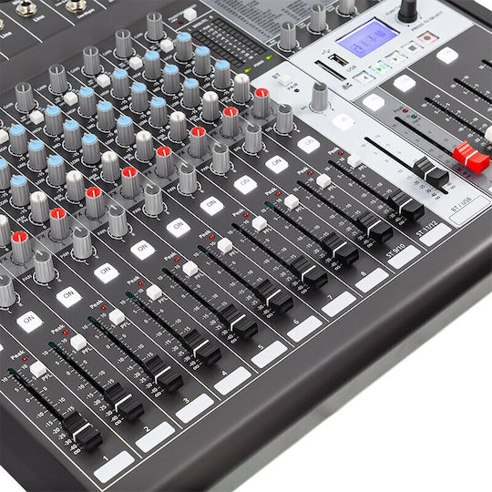 HPA Digital Mischpult 12 Kanäle mit Phantom Power & 20 XLR-Eingänge & Bluetooth
