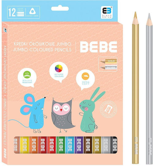 Triangle Jumbo Colored Pencils 12 Colors B&b Pastel