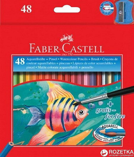 Faber-Castell Watercolour Farbstift-Set Aquarell 48Stück Packung von 1 Verpackungen