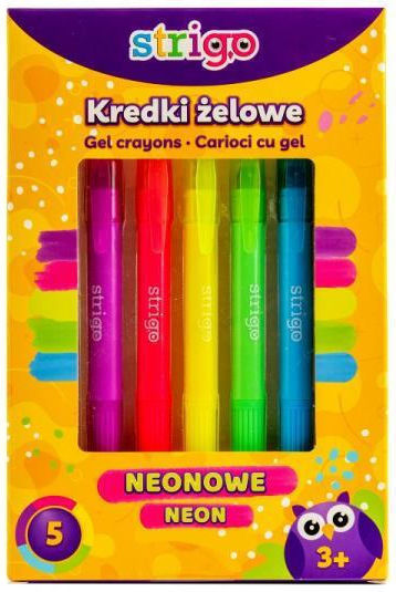Strigo Neon 5 Colour Gel Pencils Strigo