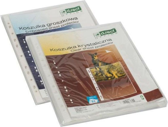 D.rect Plastikeinlagen für Dokumente A4 mit Löchern 100Stück