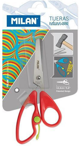 Milan Children's Scissors 14.4cm with Metallic Blade (Μiscellaneous colours) 1pcs