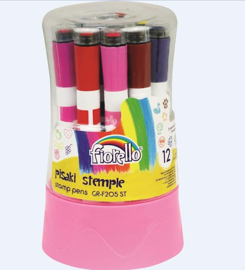 Fiorello Stamp Markers 12 Colors Gr-f205 St