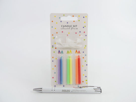 Exas Paper Birthday Candle Regular Multicolored 6pcs 114955531