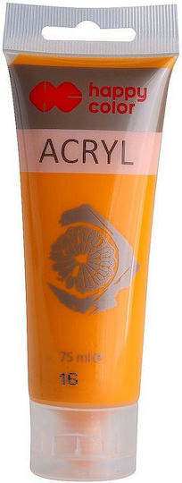 Happy Color Ακρυλικό Χρώμα Ζωγραφικής Dark Yellow 75ml