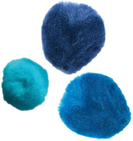 Titanum Pom Pom Handwerk Blau mit Durchmesser 25mm Set 30Stück