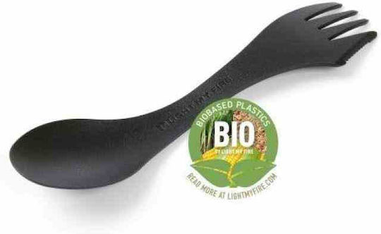 Light My Fire Spork Original Bio Cutlery for Camping Black Cutlery