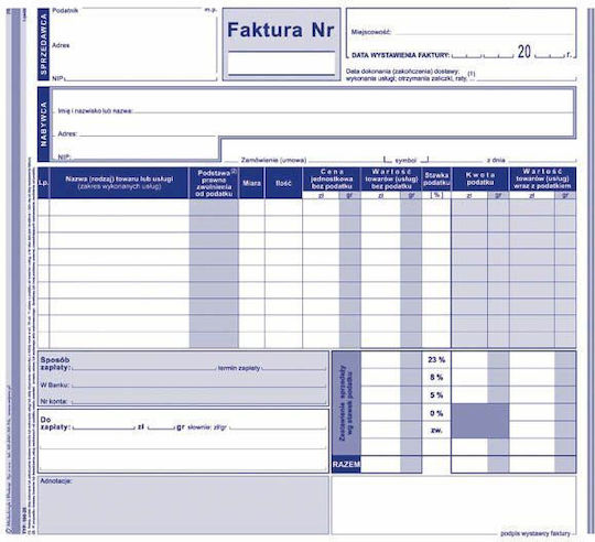 Michalczyk & Prokop Net Invoice 2/3 A4 Full Multiple Copies Michalczyk I Prokop