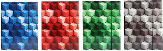 Beniamin File Folder with Rubber Band and Elastic for A4 Paper Multicolour