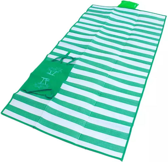Athletic Ψάθα Παραλίας Πλαστική Πράσινη 175x90εκ.